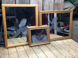 lot 223 image: 3 Pheasant Frosted Mirrors - Nice