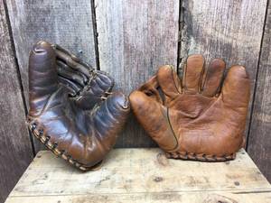 lot 226 image: 2 Antique Baseball Gloves
