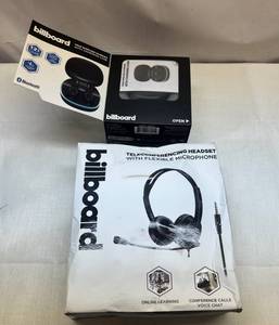 MM. Billboard-Wireless Ear Buds & Headset wMicrophone