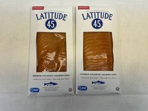 D. 2x 8oz Latitude 45 Smoked Atlantic Salmon-Sliced & Ready to Eat