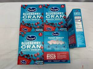 LL. 5x 5-1oz Packs Ocean Spray Blueberry Cran Snack Medley