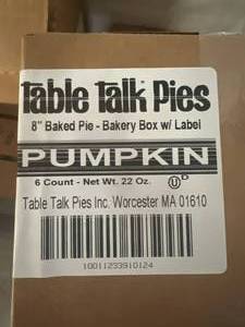 DD. 6x Table Talk Pumpkin Pies