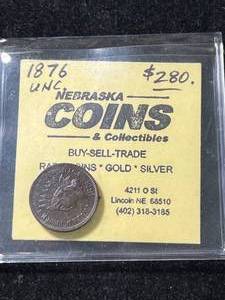 lot 02 image: 1876 US INDIAN HEAD CENT UNC