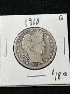 lot 07 image: 1910 US BARBER HALF DOLLAR