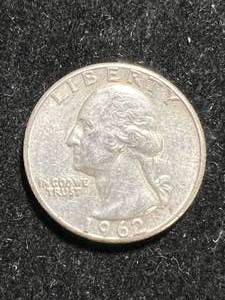lot 17 image: 1962 US WASHINGTON QUARTER
