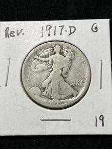 lot 29 image: 1917-D US WALKING LIBERTY HALF DOLLAR