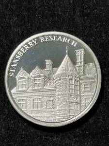 lot 33 image: 1 TROY OZ .999 FINE SILVER STANSBERRY RESEARCH ROUND