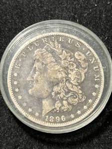 lot 60 image: 1896-O US MORGAN SILVER DOLLAR IN AIRTITE