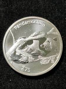 lot 62 image: 1 TROY OZ .999 FINE SILVER ZOMBUCKS ROUND