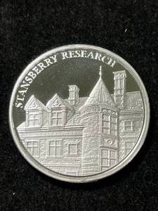 lot 69 image: 1 TROY OZ .999 FINE SILVER STANSBERRY RESEARCH ROUND