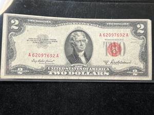lot 79 image: 1953A US RED SEAL $2 BILL