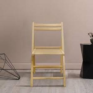 lot 3 image: Casual Home Natural Wooden Folding Chairs 2-Pieces Set  Customer Returns See Pictures