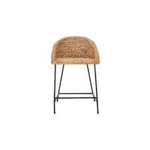 lot 33 image: StyleWell 24 in. Natural Woven Hyacinth Counter Stool with Low Back Customer Returns See Pictures