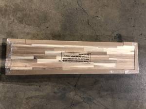 lot 22 image: Unfinished Acacia Butcher Block Countertop customer return see pictures