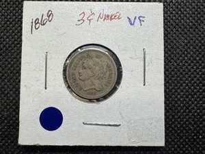 1868 3 Cent Nickel, VF