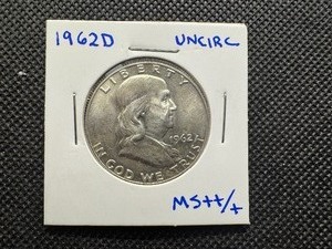 1962 D Uncirculated Franklin Half Dollar, MS