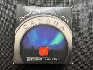 2004 Silver Proof $20 Canada Aurora Borealis Coin, Rarer Holographic Reverse, Coin, COA, Wooden Display Box and Packaging in Excellent Condition