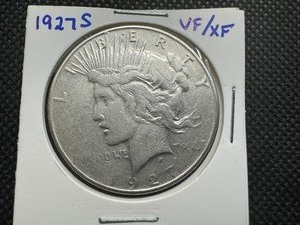 1927 S Peace Dollar - Semi-Key Date, 3rd Lowest Mintage - VFXF Cond