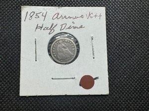 1854 Seated Half Dime, WArrows - VG Cond