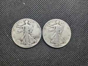 (2) Walking Liberty Halves