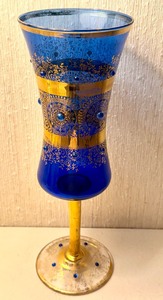 lot 155 image: Vintage Cobalt Blue Bohemian Vase