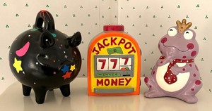 lot 26 image: Three Adorable Piggy Banks