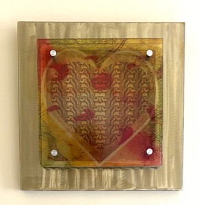 lot 80 image: Heart with Detailed Shadow Artwork by D. Johnson