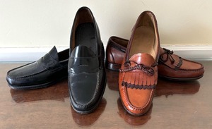 lot 92 image: Two Pairs of Bass and Allen Edmonds Size 12 Dress Shoes