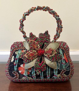 lot 137 image: Mary Frances 3D Floral Beaded Handbag