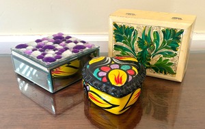 lot 161 image: Three Decorative Trinket Boxes
