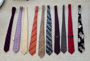 lot 59C image: Ten Mens Dress Ties by Giovanni, Barbara Blank, Paul Dione and More