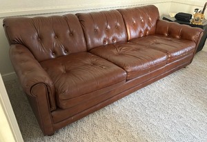 lot 177 image: Vintage Leather Sofa