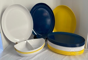 lot 215 image: Vintage Resin Plates, Platters and Bowls by OD