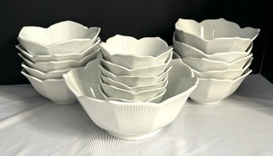 lot 218 image: Variety of White Lotus Bowls