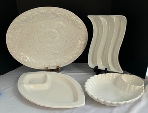 lot 223A image: White Serving Pieces by Neuwirth, BIA, Sanor Ceramica and Ceriart