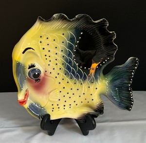 lot 224A image: Whimsical Fancy Fish Decorative Platter by Lulu Beth