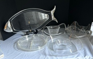 lot 241 image: Lovely Lucite Serving Pieces