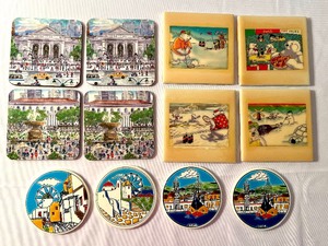 lot 239 image: Variety of Fun Decorative Coasters
