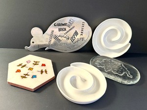 lot 227 image: Vintage Cheese and Appetizer Serving Dishes and More