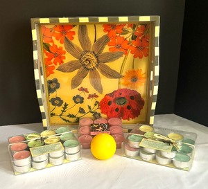 lot 261 image: Fleur Tray by Annie Modica and New Candles