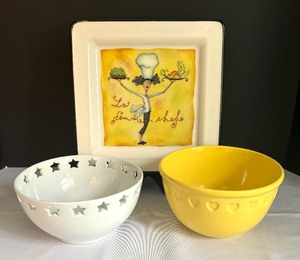 lot 262A image: Platter and Bowls by Brunelli, BIA and Chantal