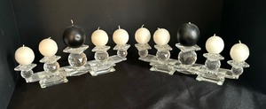 lot 267A image: Pair of Elegant Crystal Candle Holders