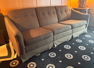 lot 27A image: Vintage Custom Upholstered Sofa