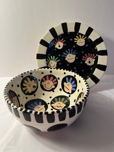 lot 184 image: Lynn Morris Pottery Bowl and Platter