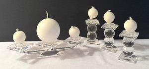 lot 186 image: Elegant Crystal Crystal Candles