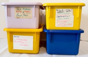 lot 303 image: Small Plastic Storage Containers