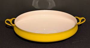 lot 297 image: Yellow Dansk Enamel Paella Pan