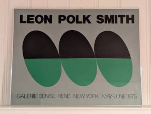 lot 7 image: Large Framed Vintage Leon Polk Museum Exhibit Poster