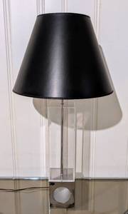 lot 48A image: Awesome Lucite and Chrome Table Lamp