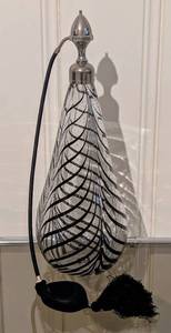 lot 58A image: Large Marcel Franck Brevete Swirled Art Glass Perfume Atomizer